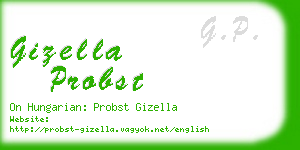 gizella probst business card